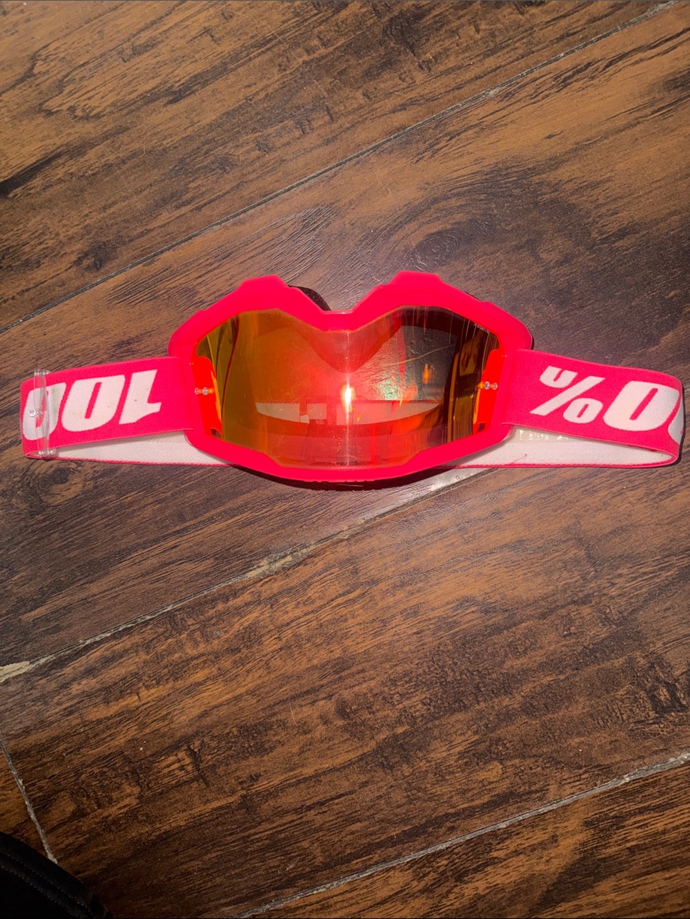 Hot Pink Mirrored Goggles with Branded Strap